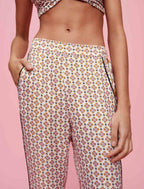 Pigeo Trousers - Geometric Ecru Background