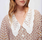 Romelange Dress - Geometric Ecru Background