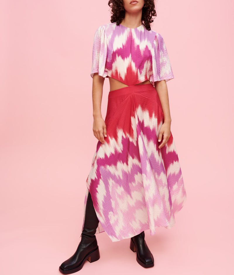 Maje - Robe Ritiela - Tie Dye Fuchsia