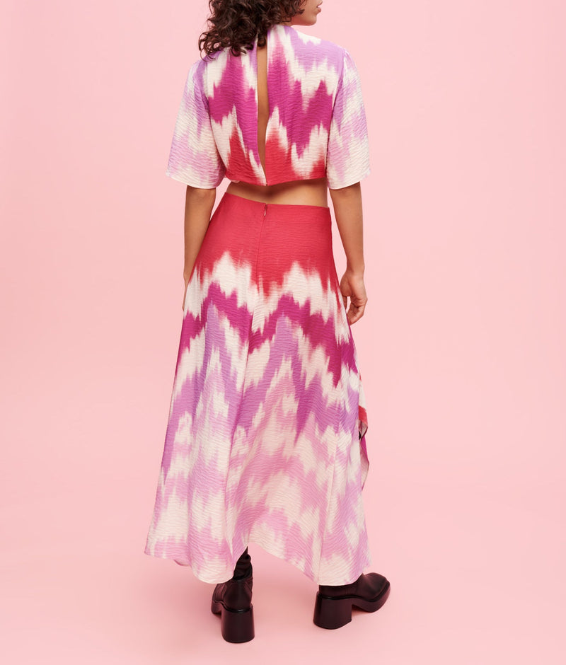 Maje - Vestido Ritiela - Tie Dye Fucsia