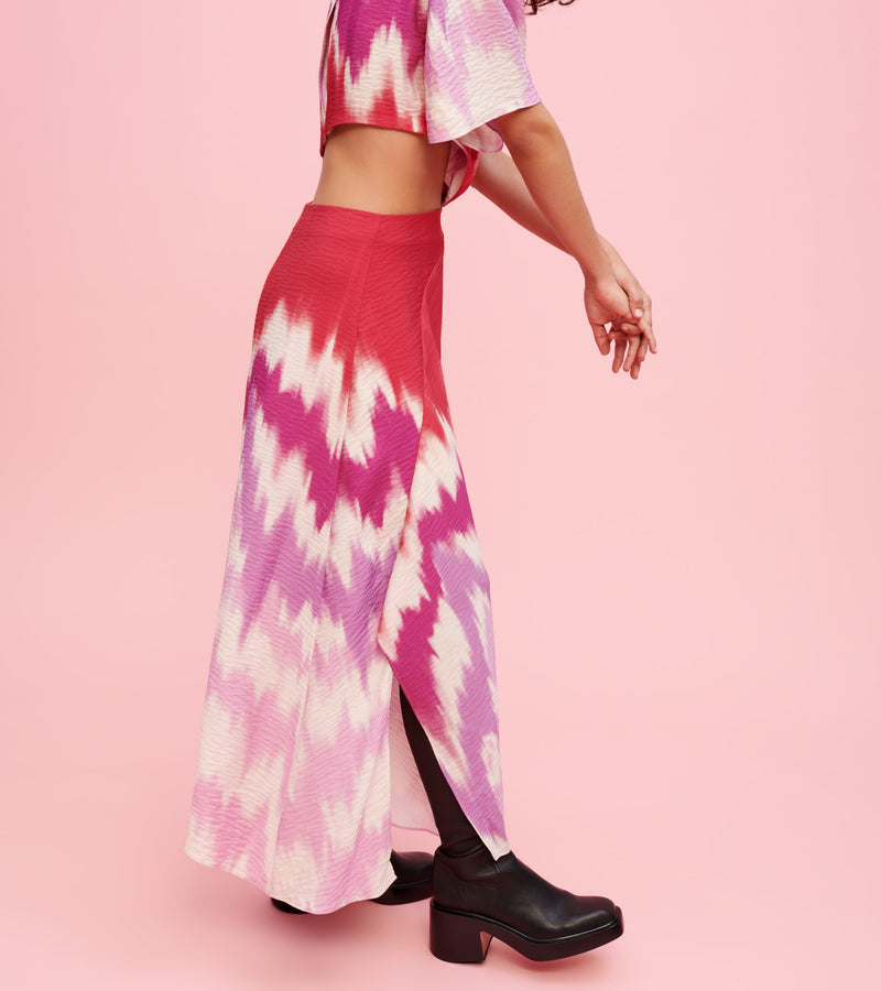 Maje - Robe Ritiela - Tie Dye Fuchsia