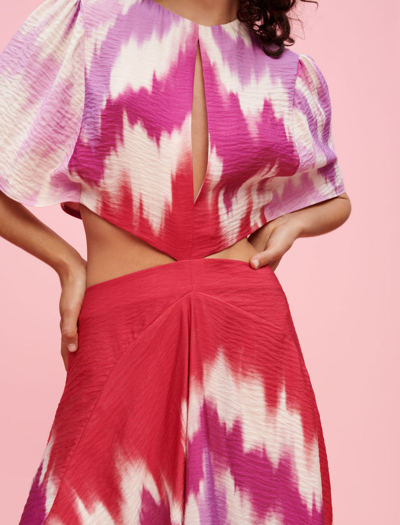 Maje - Robe Ritiela - Tie Dye Fuchsia