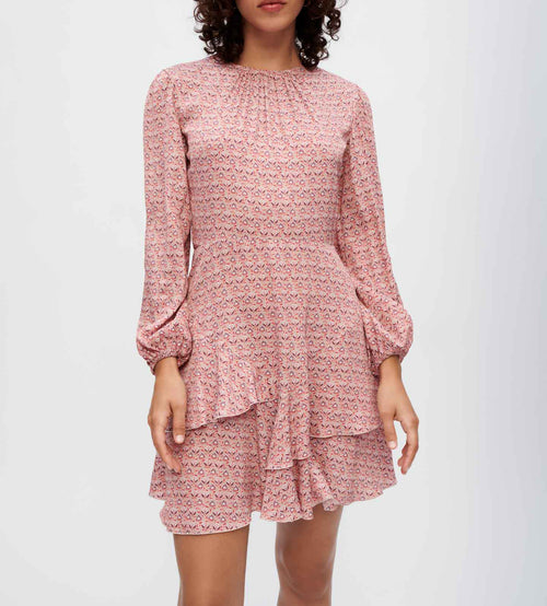 Maje - Robe Rilivia - Mini Fleurs Rose