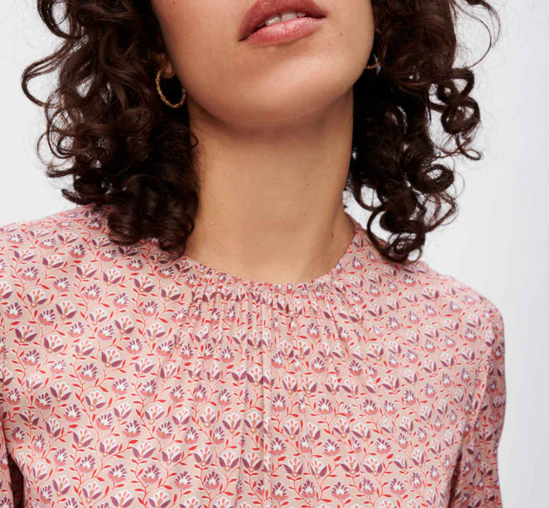 Maje - Robe Rilivia - Mini Fleurs Rose