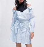 Maje - Vestido Riarisa - Azul Claro