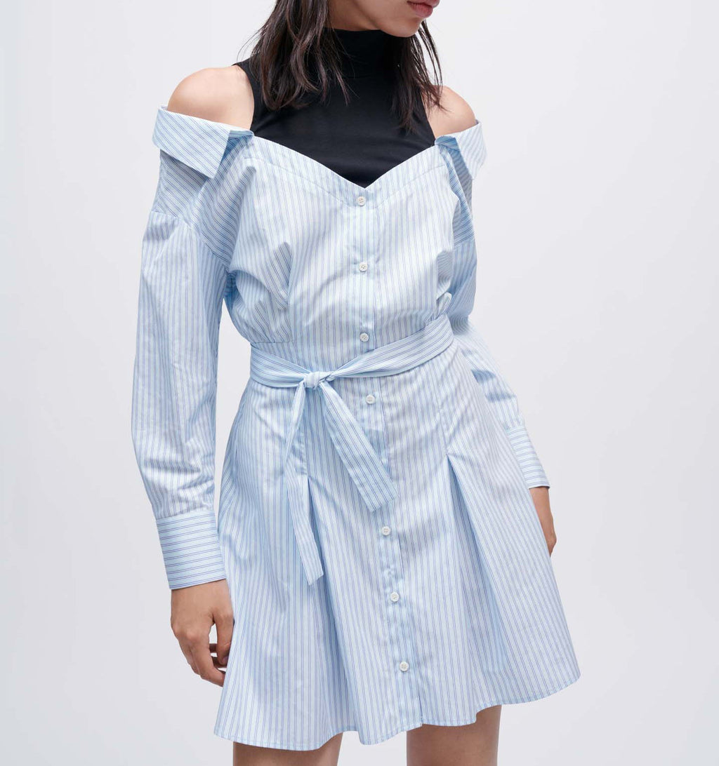 Maje - Vestido Riarisa - Azul Claro