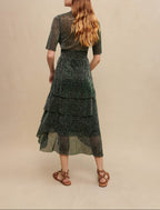 Vestido Ruffine - Verde / Plata