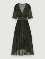 Vestido Ruffine - Verde / Plata