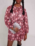 Vestido - Estampado Flores Rojo
