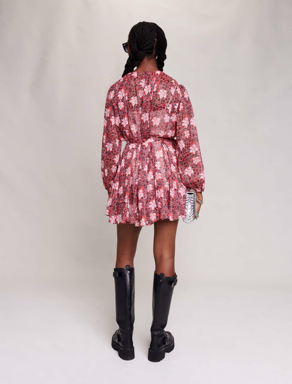 Vestido - Estampado Flores Rojo