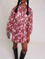 Vestido - Estampado Flores Rojo