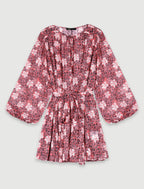 Vestido - Estampado Flores Rojo