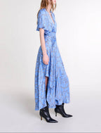 Racheliani Dress - Blue Chain Print
