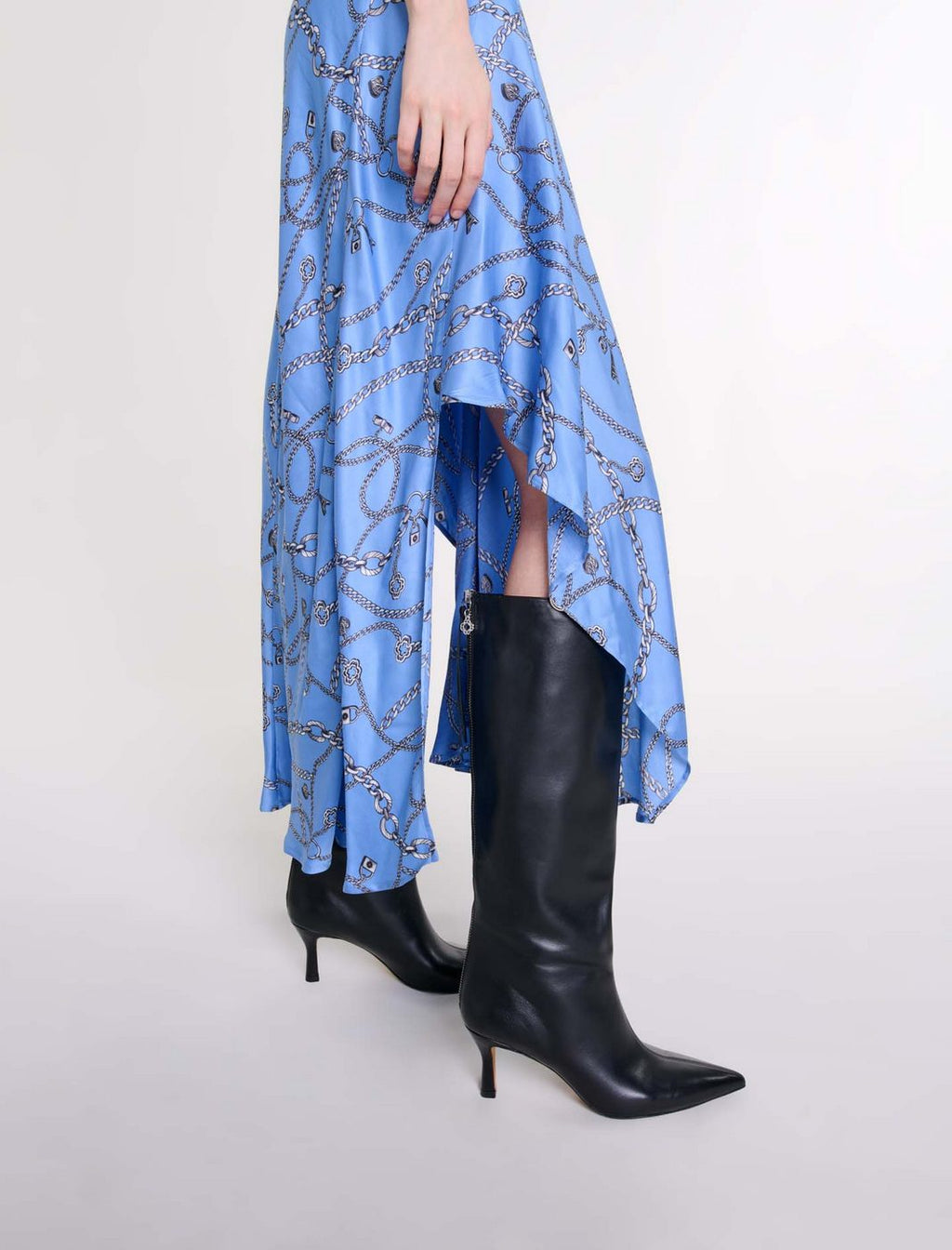 Racheliani Dress - Blue Chain Print