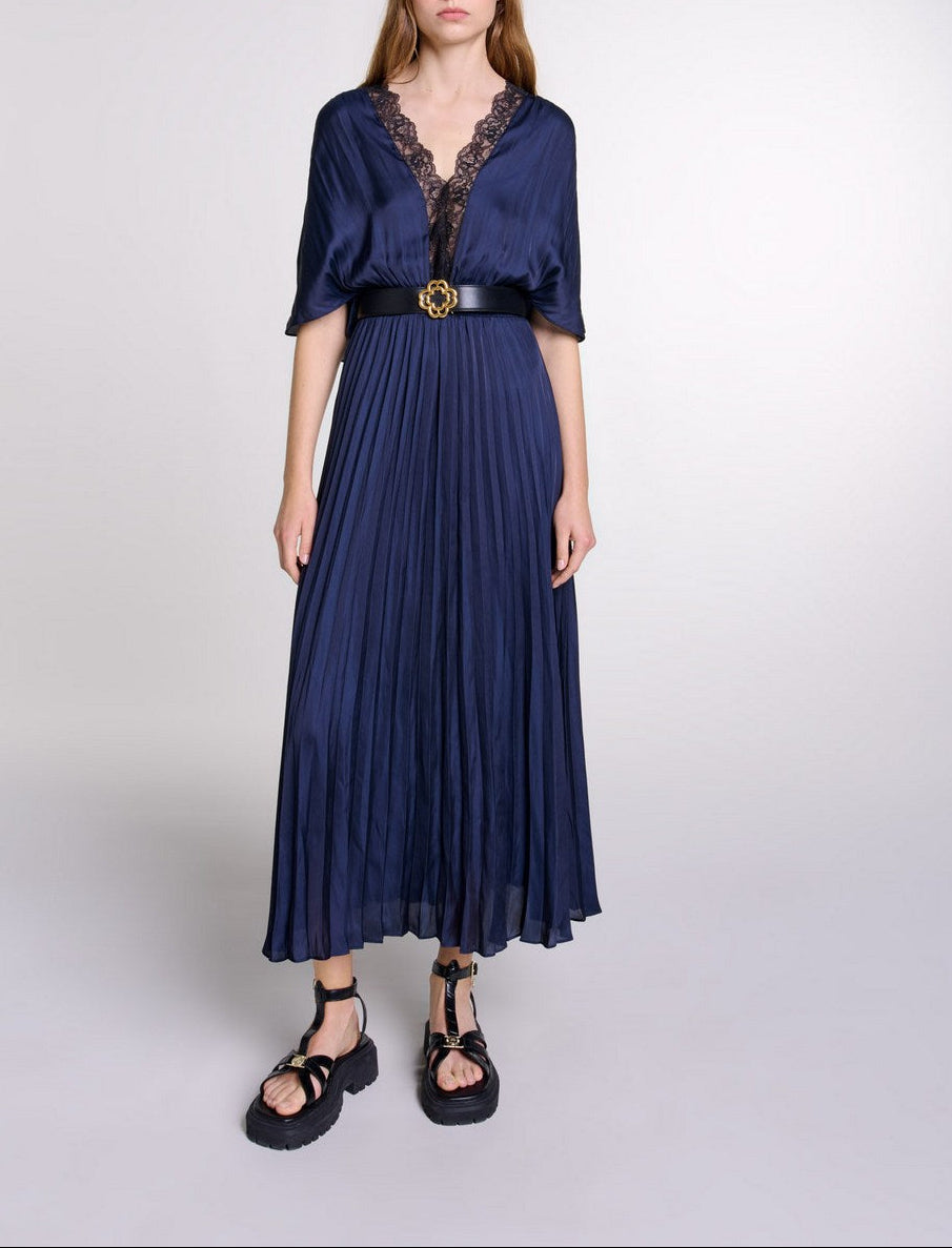 Rachelace Dress - Navy/Black