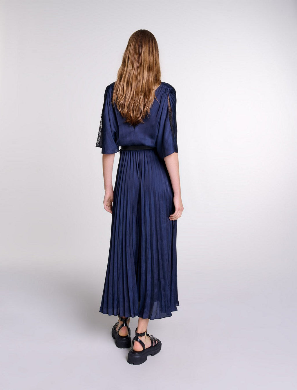 Rachelace Dress - Navy/Black