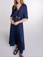 Rachelace Dress - Navy/Black