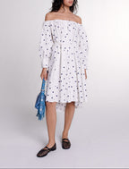 Vestido Ranina - Lunares Marino Y Blanco