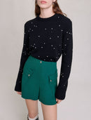 Maje - Short - Vert Bouteille