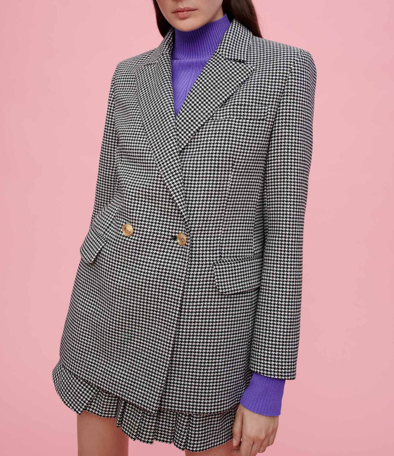 Maje - Veste Vitelane - Noir Et Blanc