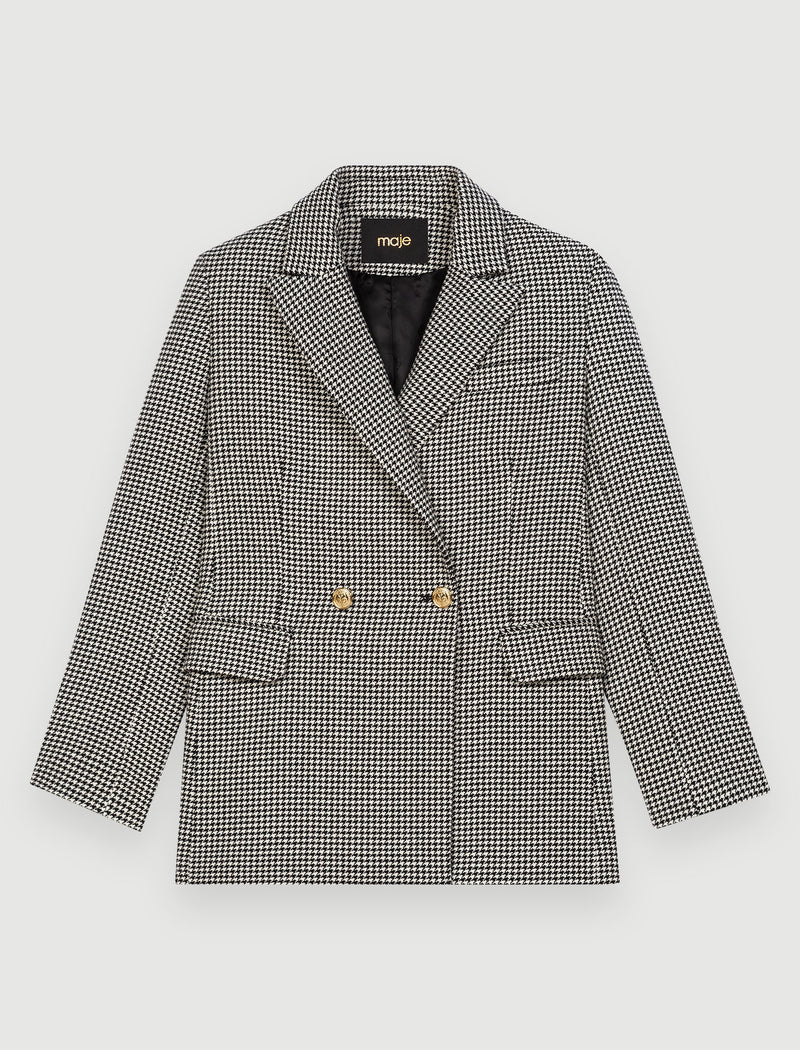 Maje - Veste Vitelane - Noir Et Blanc