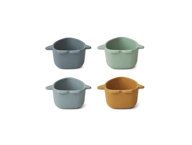 Unbreakable Snack Bowl - Pack Of 4 Malene - Space Blue Multi Mix