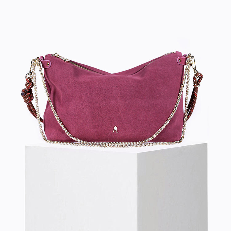 Sac Mallow Daim Cerise
