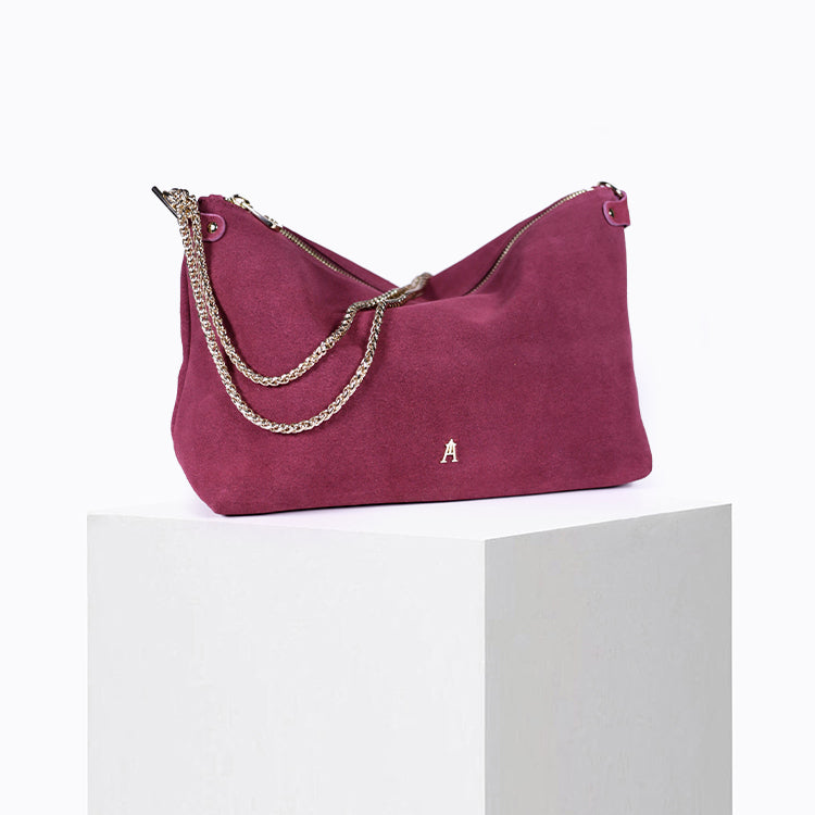 Sac Mallow Daim Cerise