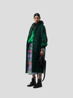 Manteau Eren In Forest Green Zebra Wool
