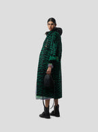 Manteau Eren In Forest Green Zebra Wool
