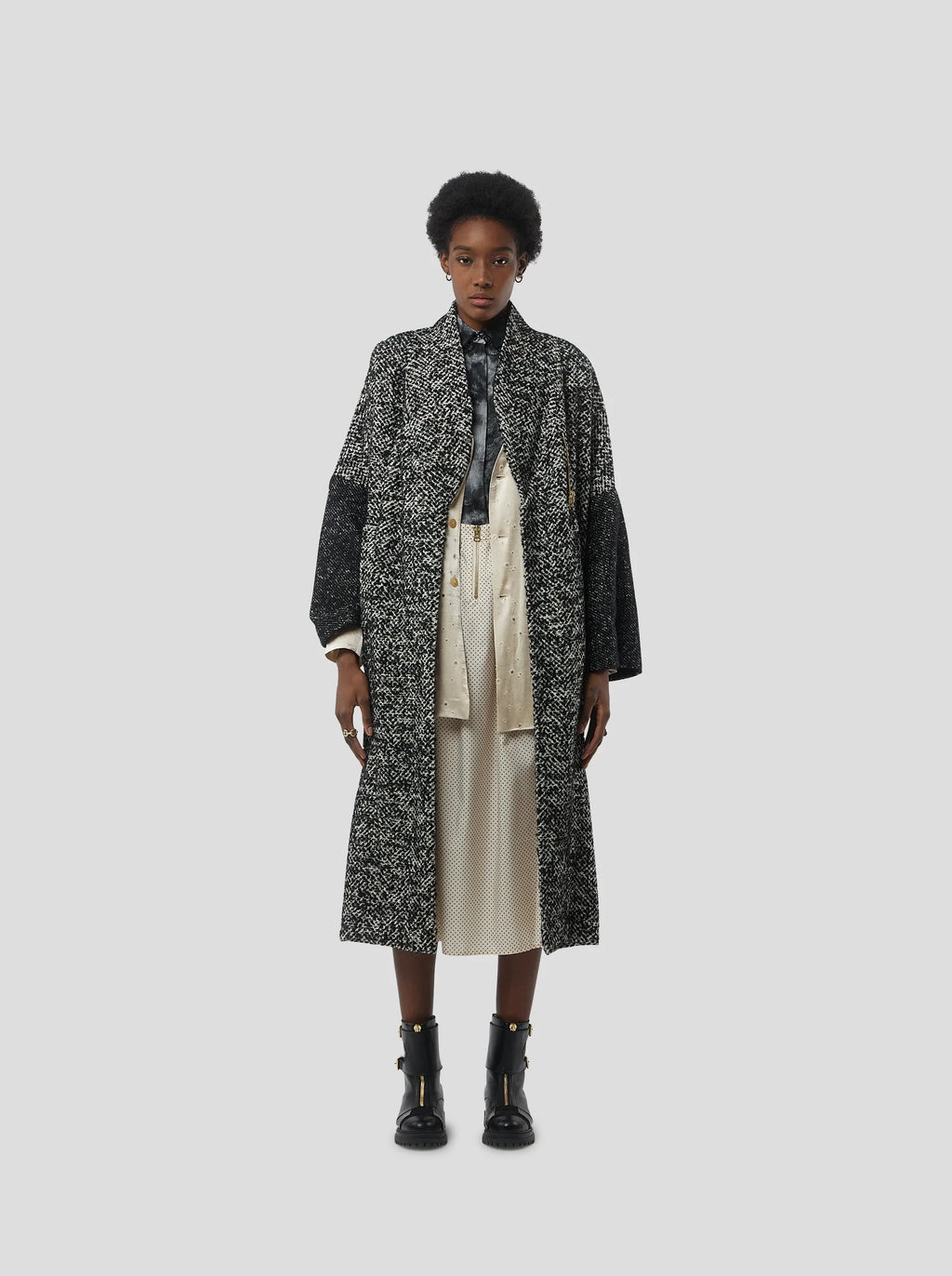 Manteau Eren In Speckled Grandfather-Style Wool