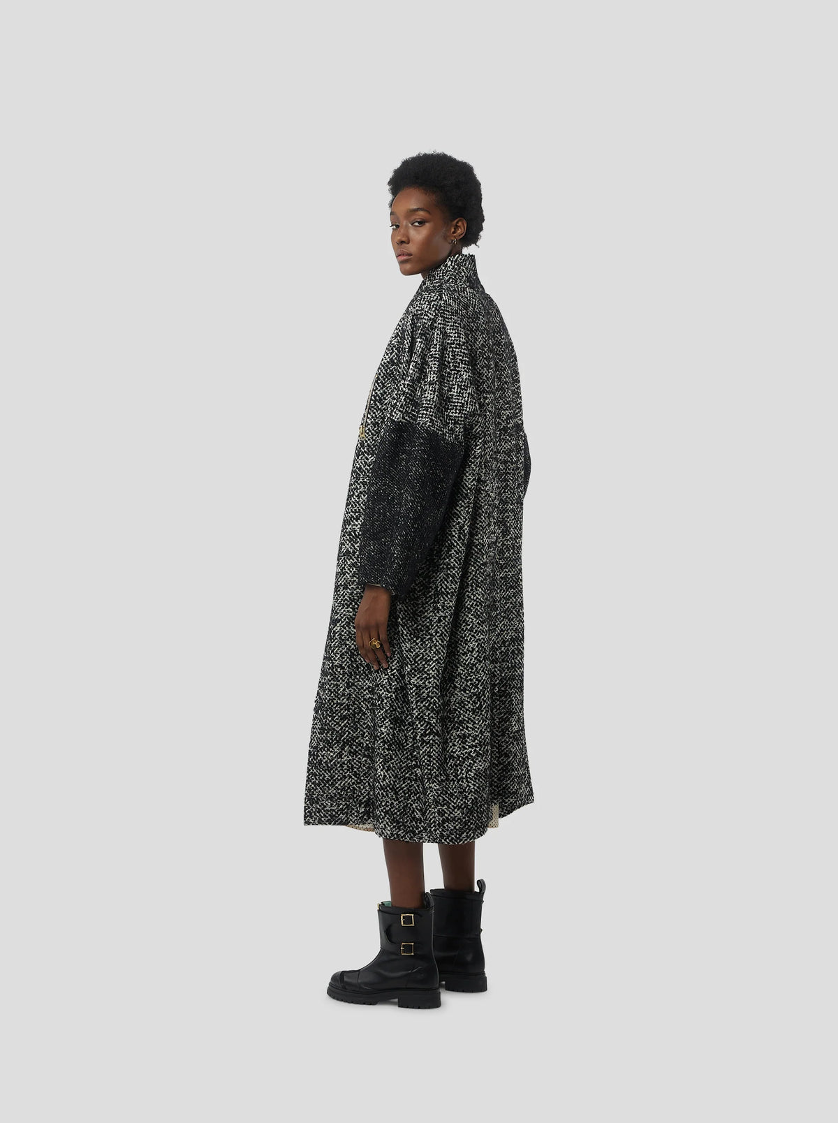 Manteau Eren In Speckled Grandfather-Style Wool
