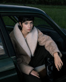 Beige Pink Swan Coat