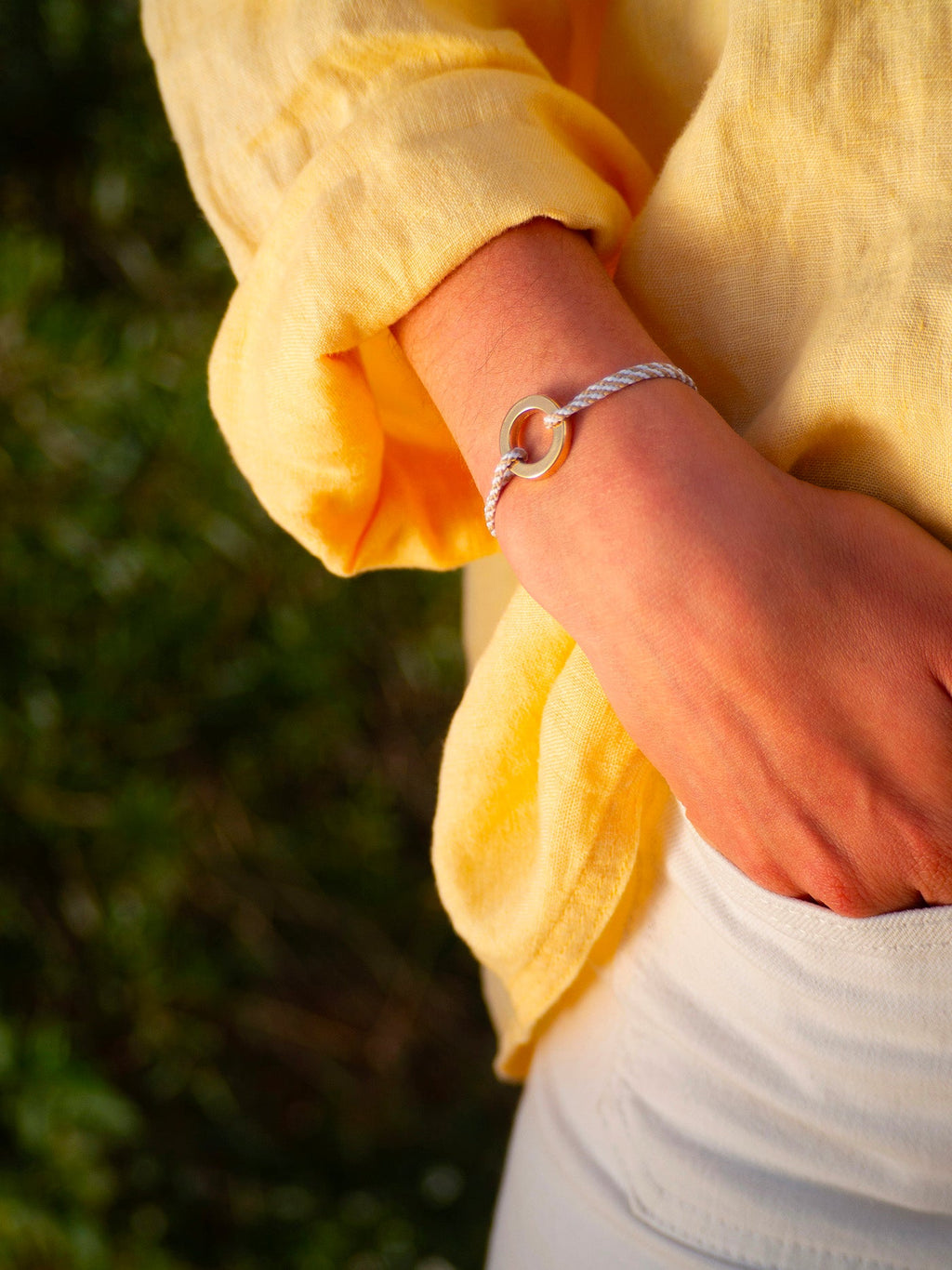 Bracelet Marche - Beige & Blanc