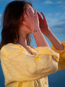 Bracelet Marche - Rayé Beige Et Blanc