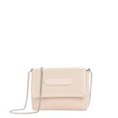 Alibi - Sac Chaîne Shoulder Bag Marie Martens Crème matelassé en cuir vernis froissé et cuir grainé 