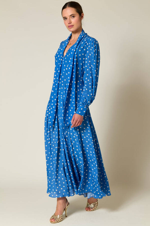 Marigold Bohemia Dress Spot Blue