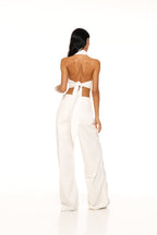 Lara Jeans - White Paisley