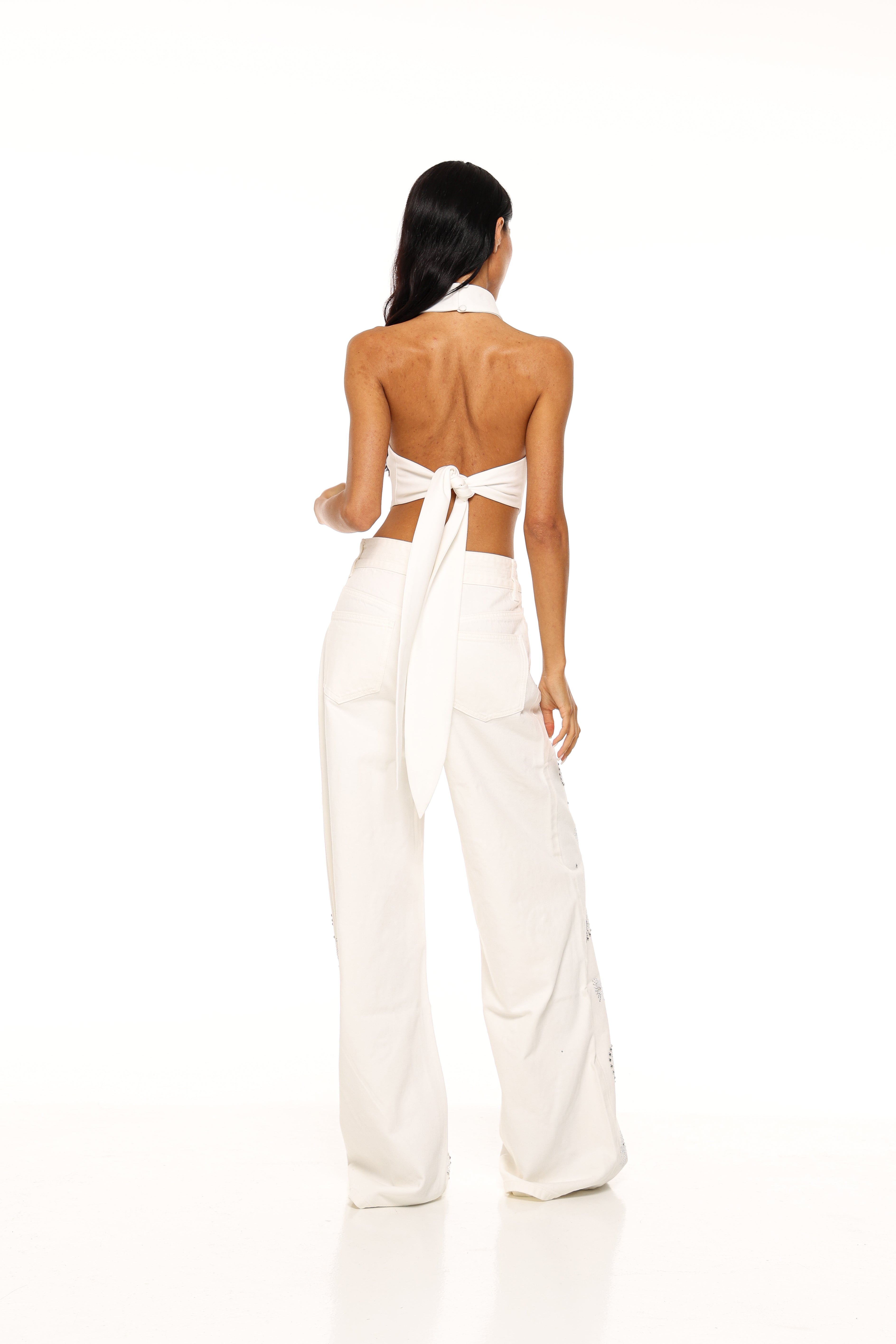Lara Jeans - White Paisley