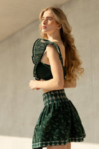 Pia Skirt - Khaki Palm Tree