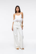 Scarlett White Rhinestone Jeans