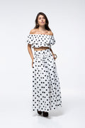 Flavy Skirt - White Polka