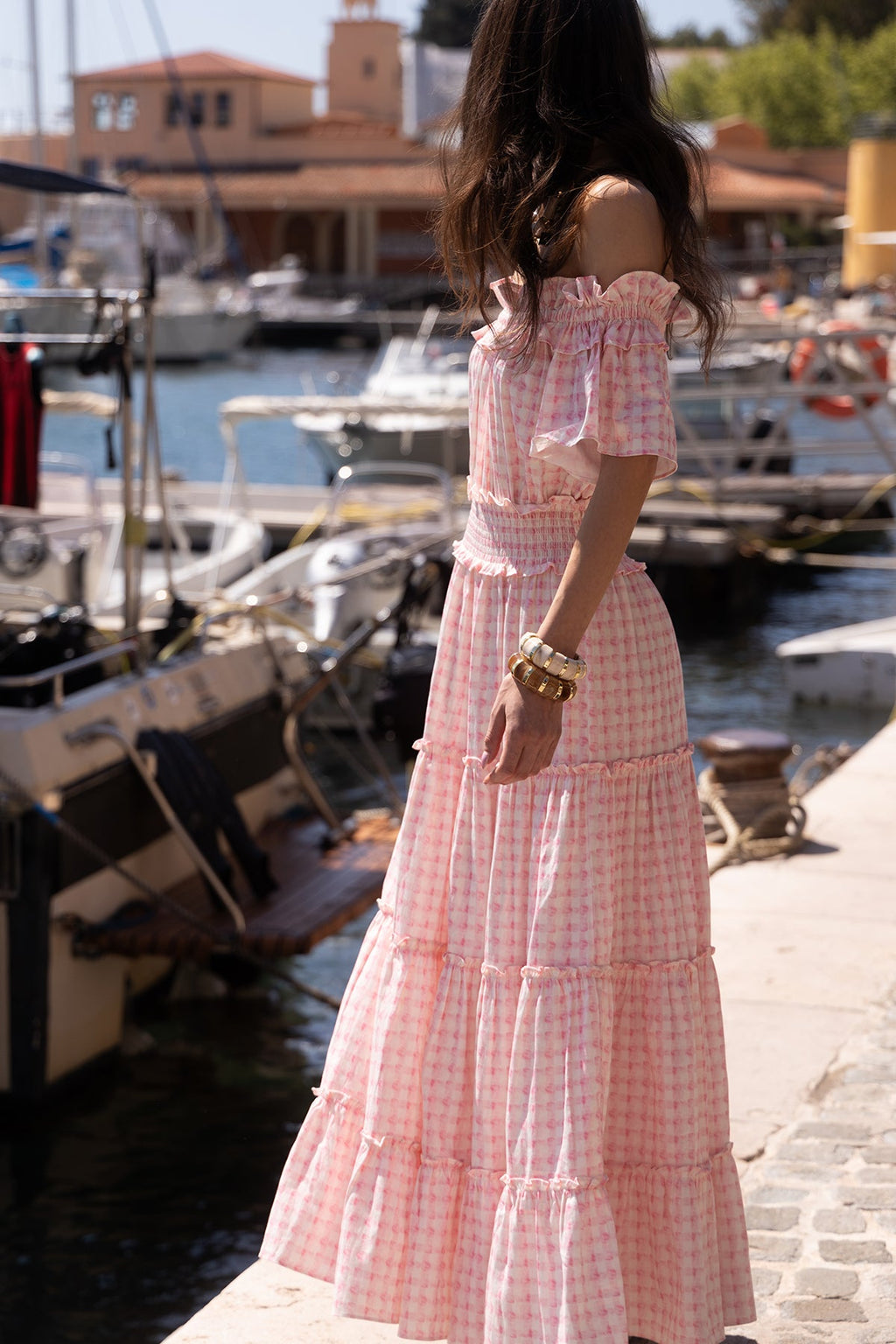 Sandy Dress - Pink Vichy