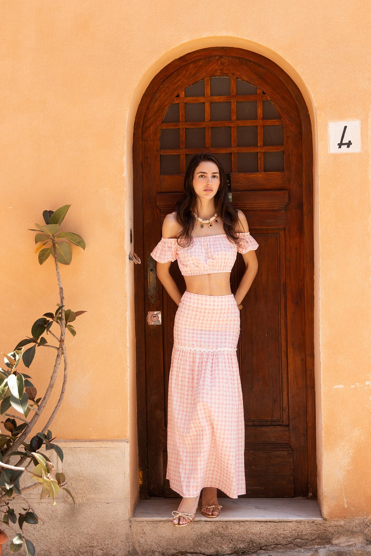 Celia Skirt - Pink Vichy