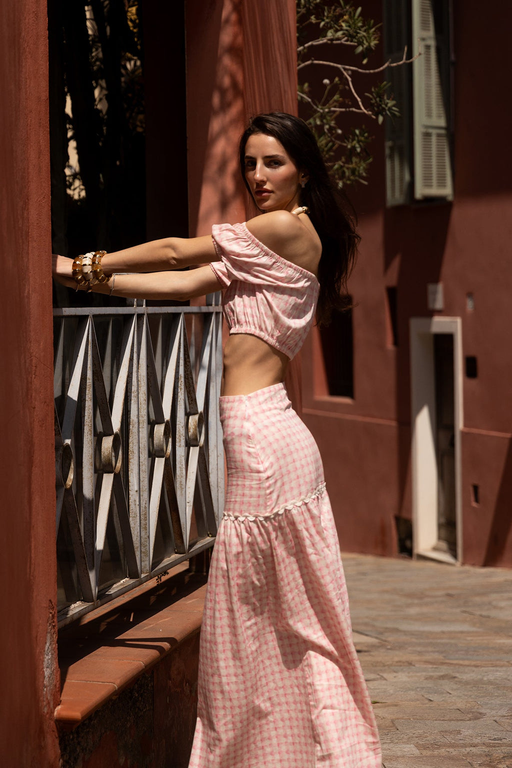 Celia Skirt - Pink Vichy