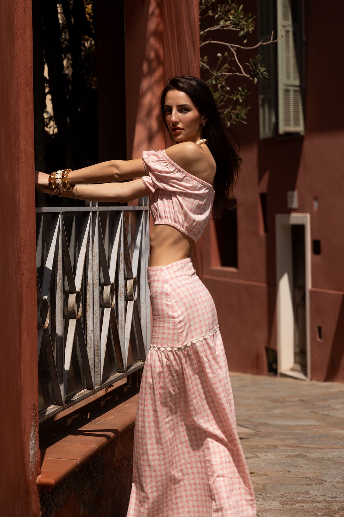 Celia Skirt - Pink Vichy