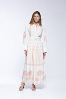 Robe Carmela - Ivory Palm Tree
