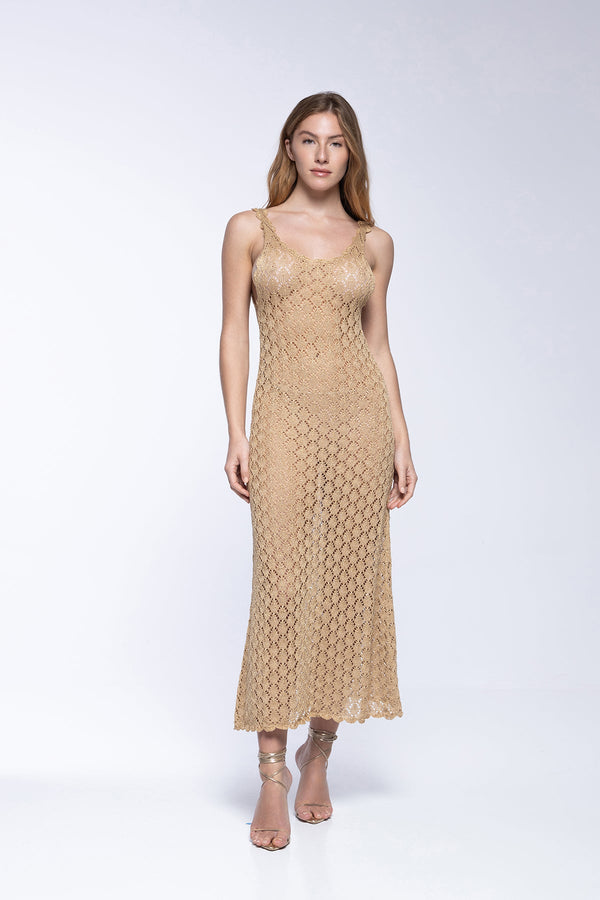 Vestido Paula - Ganchillo Dorado