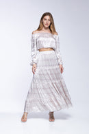 Top Joana - White Peacock