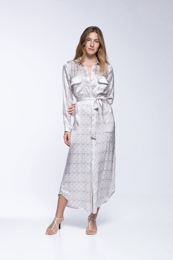 Vestido Eloise - Pavo Real Blanco